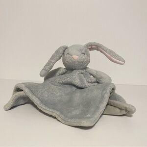 Carters Gray Bunny Lovey Rabbit Baby Girl Security Blanket Plush Cuddle Toy